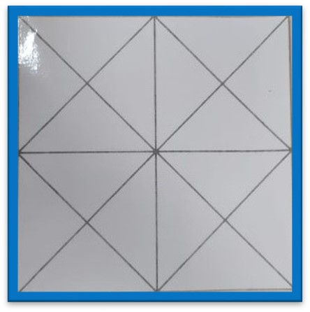 foglio con linee che, intersecandosi, formano diversi quadrati.